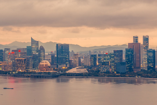 杭州钱江新城钱江世纪城夜景