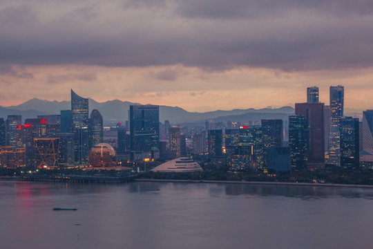 杭州钱江新城钱江世纪城夜景