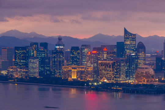 杭州钱江新城钱江世纪城夜景