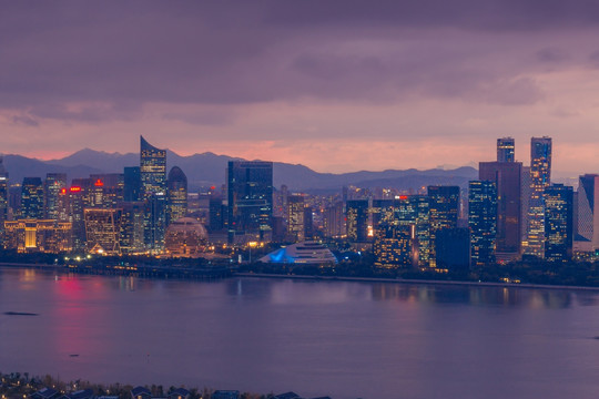 杭州钱江新城钱江世纪城夜景