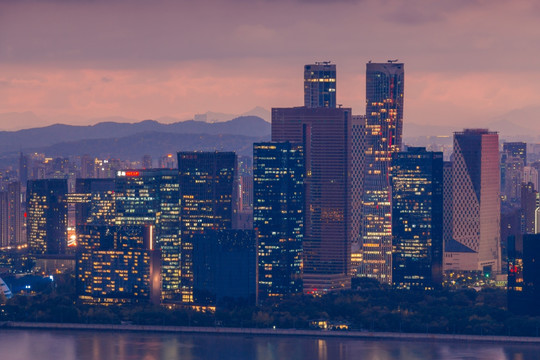 杭州钱江新城钱江世纪城夜景