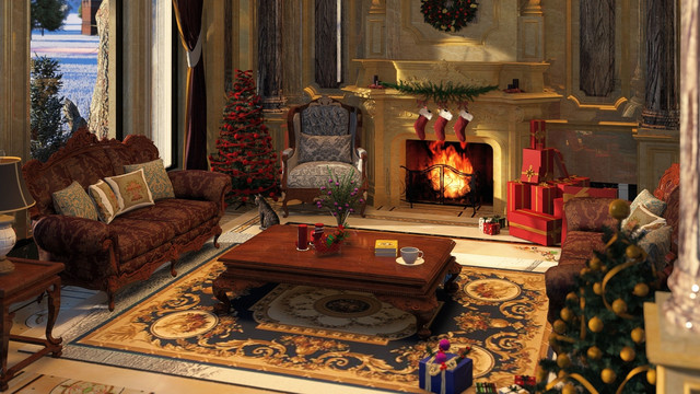 冬季欧式贵族古典圣诞装饰