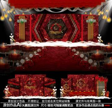 黑紅色主題婚禮