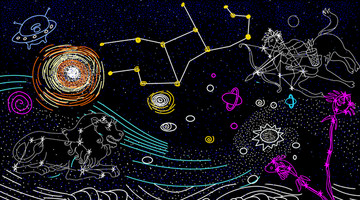 星空燈飾畫