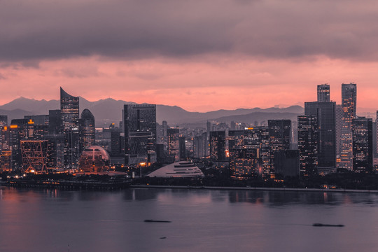 杭州钱江新城钱江世纪城夜景