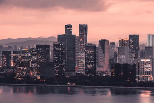 杭州钱江新城钱江世纪城夜景