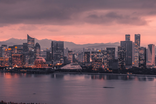 杭州钱江新城钱江世纪城夜景