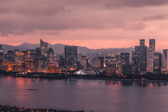 杭州钱江新城钱江世纪城夜景