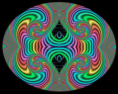 橢圓形裝飾花紋