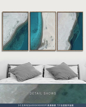 墨蓝色琥珀湖水晶瓷抽象装饰画