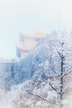 峨眉山雪景