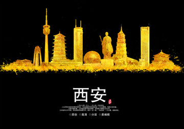 西安地標(biāo)城市地標(biāo)建筑