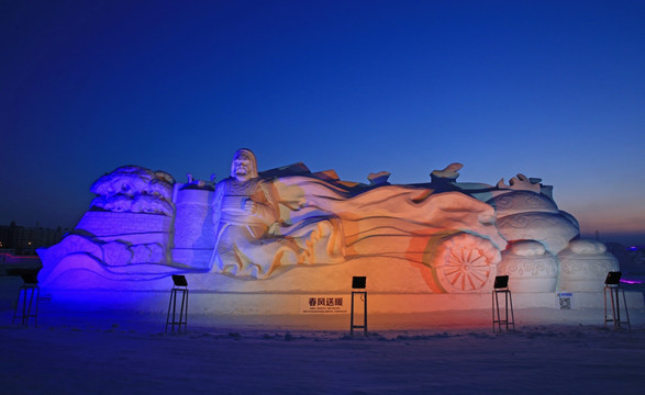 春风送暖雪雕