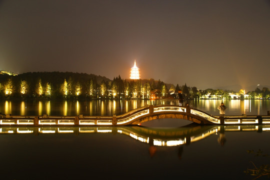 杭州西湖夜景