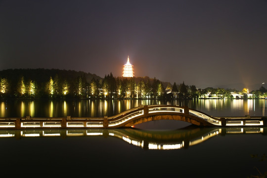 杭州西湖夜景