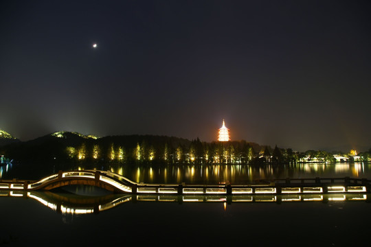 杭州西湖夜景