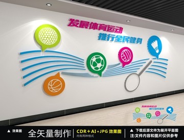 球類文化墻