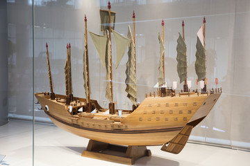 博物馆轮船模型