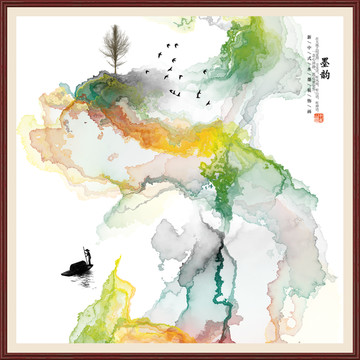 意境畫水墨山水