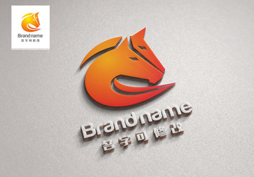 雙馬圖形logo商標(biāo)