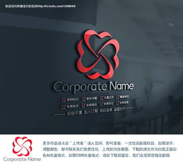 愛(ài)心彩帶logo