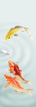鯉魚條屏圖五