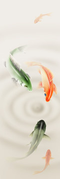 鯉魚(yú)條屏圖六