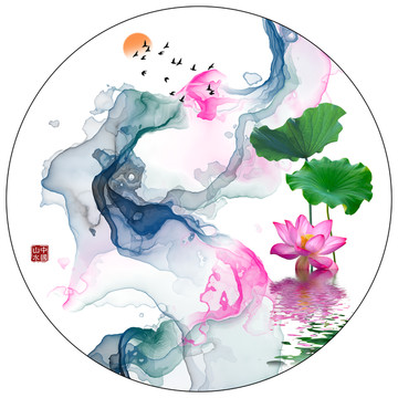 大寫意水墨山水畫意境水墨畫