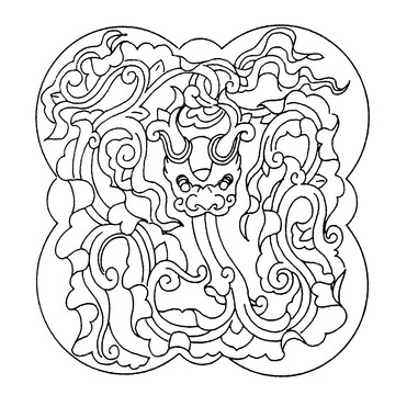 卷草龍紋