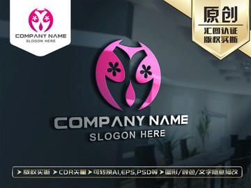 唯美花朵LOGO設(shè)計(jì)