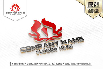 火焰火鍋中國風LOGO