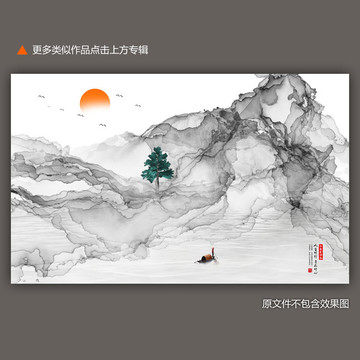抽象裝飾畫新中式