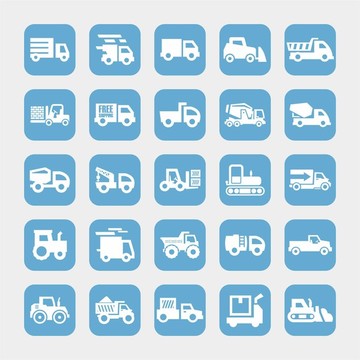 扁平化各類汽車矢量小圖標(biāo)