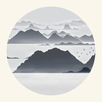 水墨簡約裝飾畫