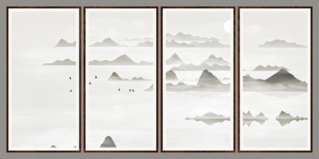 簡(jiǎn)約水墨裝飾畫