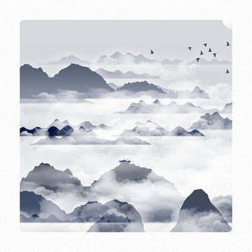 簡(jiǎn)約水墨裝飾畫(huà)