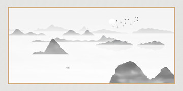簡(jiǎn)約水墨裝飾畫