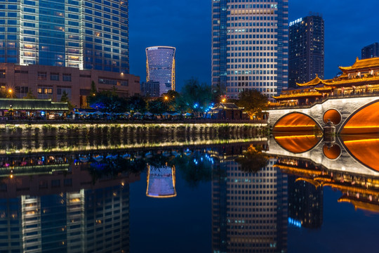 成都合江亭夜景