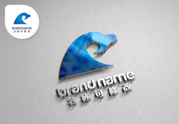 P字母狗寵物logo