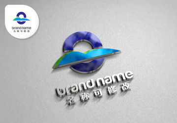 O字母山水logo