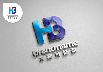 H字母B字母HB字母logo