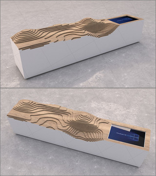 波浪形等高線異形展具