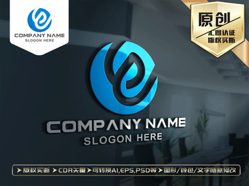 W字母WJ字母LOGO设计