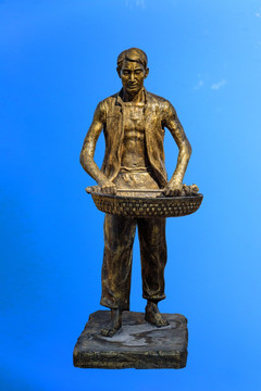 制茶工艺铜雕塑