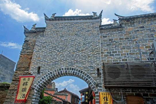 中式古典建筑墙壁