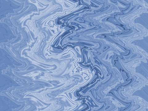 蓝色流线艺术地毯