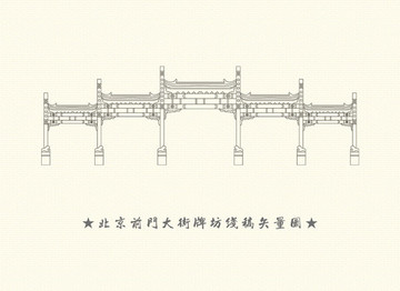 北京前門(mén)大街牌坊