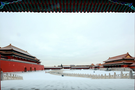 紫禁城故宫雪景