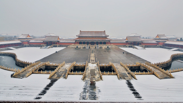 紫禁城故宫雪景