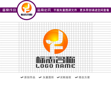 JF字母FJ标志科技logo